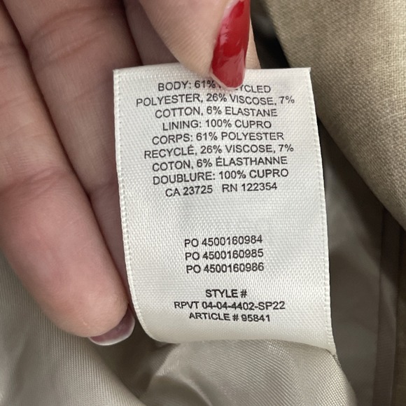 Wilfred Aritzia Oversized Blazer Beige Womens Size XS Office Preppy Old Money - Picture 14 of 16